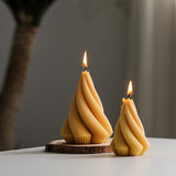 Spiral Cone Silicone Candle Mold, DIY 3D Geometric Candles Molds for Candle Making Candles molds