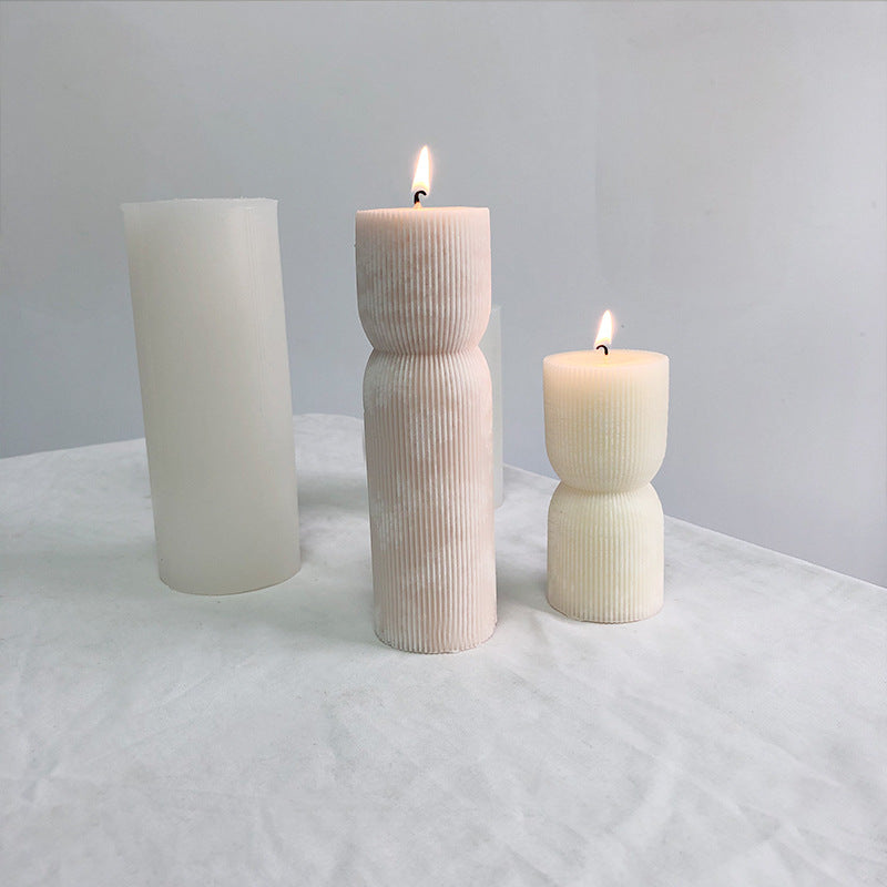 Striped Pillar Candle Mold - Create Elegant Candles Candles molds