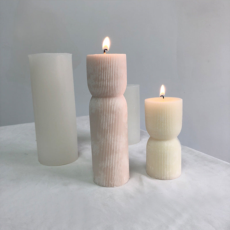 Striped Pillar Candle Mold - Create Elegant Candles Candles molds