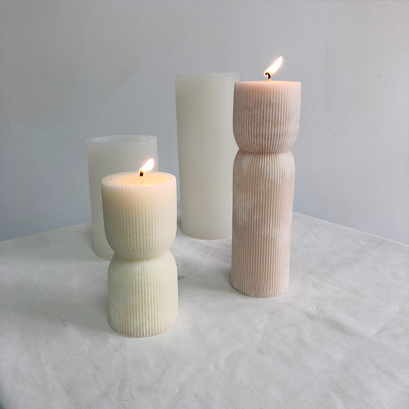 Striped Pillar Candle Mold - Create Elegant Candles Candles molds