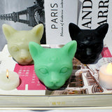 Three Eyed Cat Candle Silicone Molds, Cat Head Molds for Aromatherapy Candle Making Candles molds