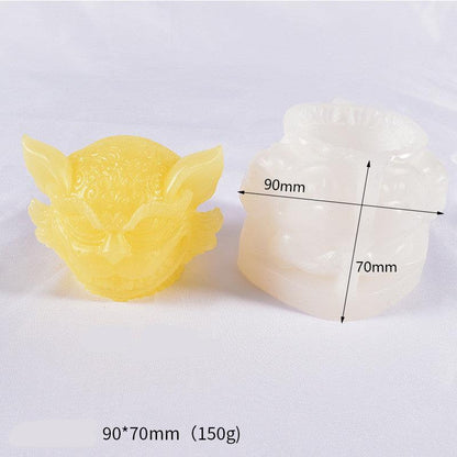 Three Eyed Cat Candle Silicone Molds, Cat Head Molds for Aromatherapy Candle Making Candles molds