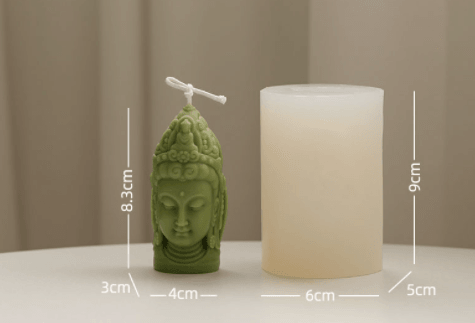 Three Faced Buddha Head Shape Candle Diy Silicone Mold Candles molds