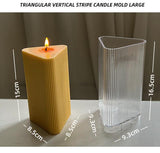 Triangular Vertical Striped Candle Mold Candles molds