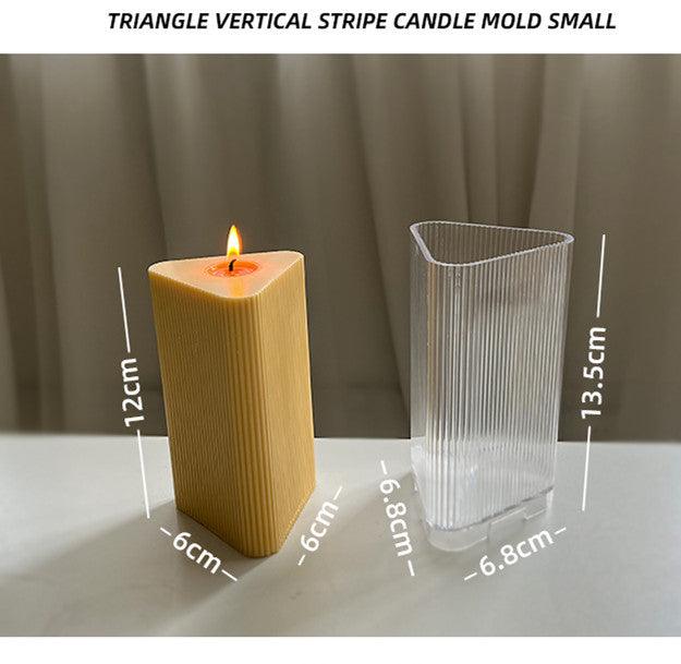 Triangular Vertical Striped Candle Mold Candles molds