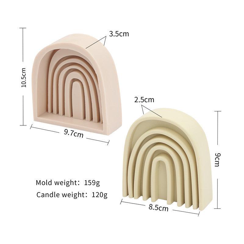 U-shaped Rainbow Bridge Arch Silicone Candle Mold Candles molds