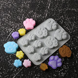 Unleash Your Creativity with a Handmade Crystal Epoxy Dog Paw Silicone Mold Candles molds