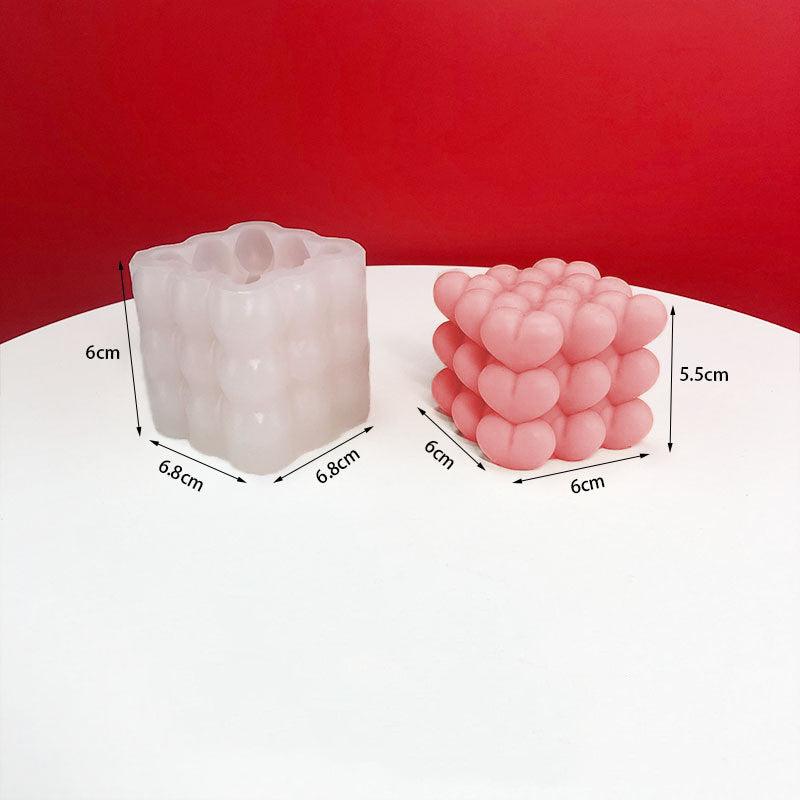 Valentines Day Love Cube Aromatherapy Candle Silicone Mold Candles molds
