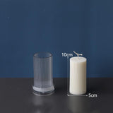 Vertical Striped Cylindrical Candle Mold