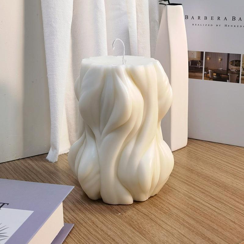 Wave Pattern Scented Candle Silicone Mold Candles molds