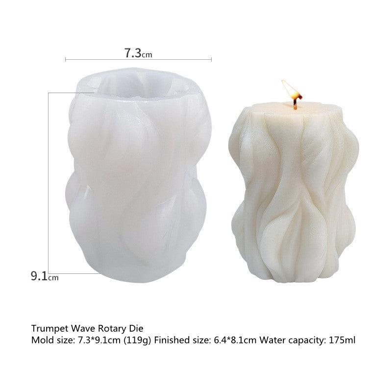 Wave Pattern Scented Candle Silicone Mold Candles molds