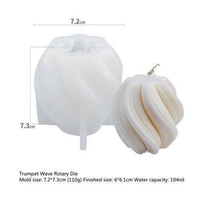 Wave Pattern Scented Candle Silicone Mold Candles molds