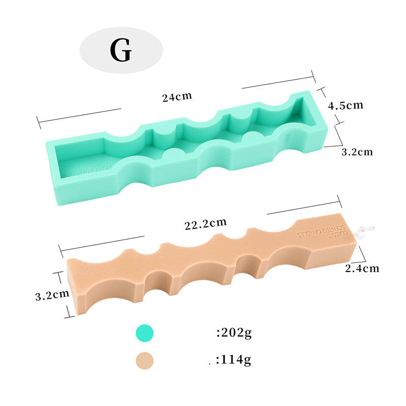 Wavy Shape Silicone Candle Mold Candles molds