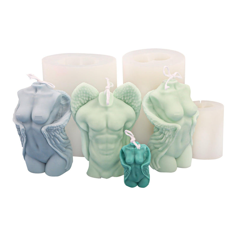 Winged Beauty: Angel Wings Body Candle Mold for Him and Her Candles molds