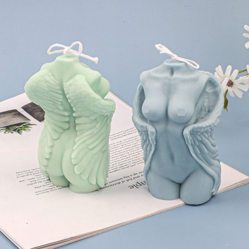 Winged Beauty: Angel Wings Body Candle Mold for Him and Her Candles molds