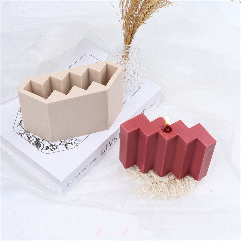Zig Zag Silicone Candle Mold - Create Stunning Wave-Shaped Candles Candles molds