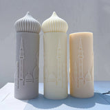 Islamic Mosque Silhouette Ramadan Pillar Candle Silicone Mold