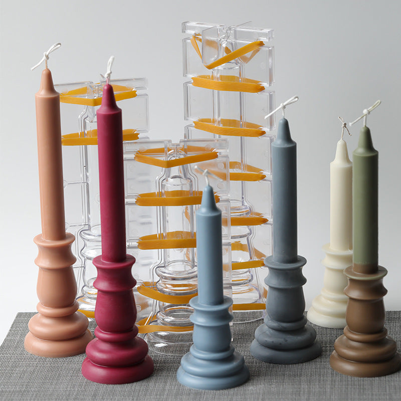 Candlestick-shaped Candle Mold