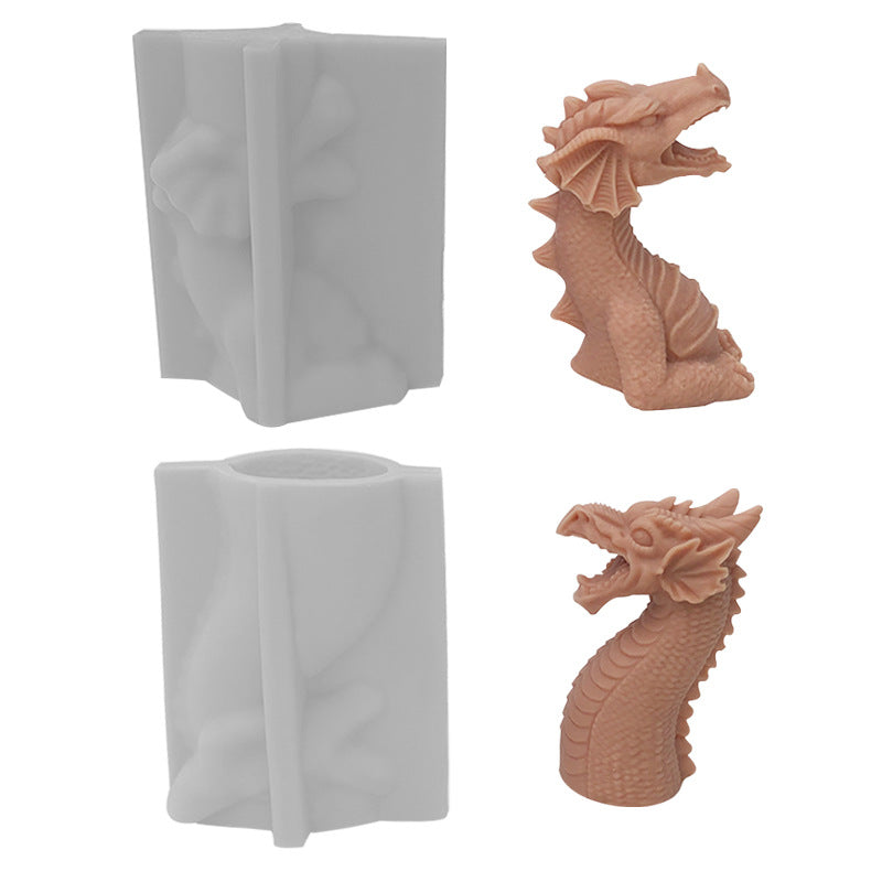 3D Dragon Silicone Candle Mold