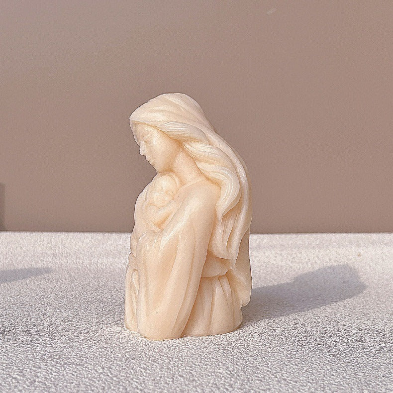 DIY Virgin Mary Statue Silicone Candle Mold