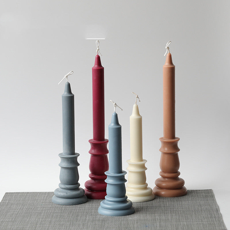 Candlestick-shaped Candle Mold